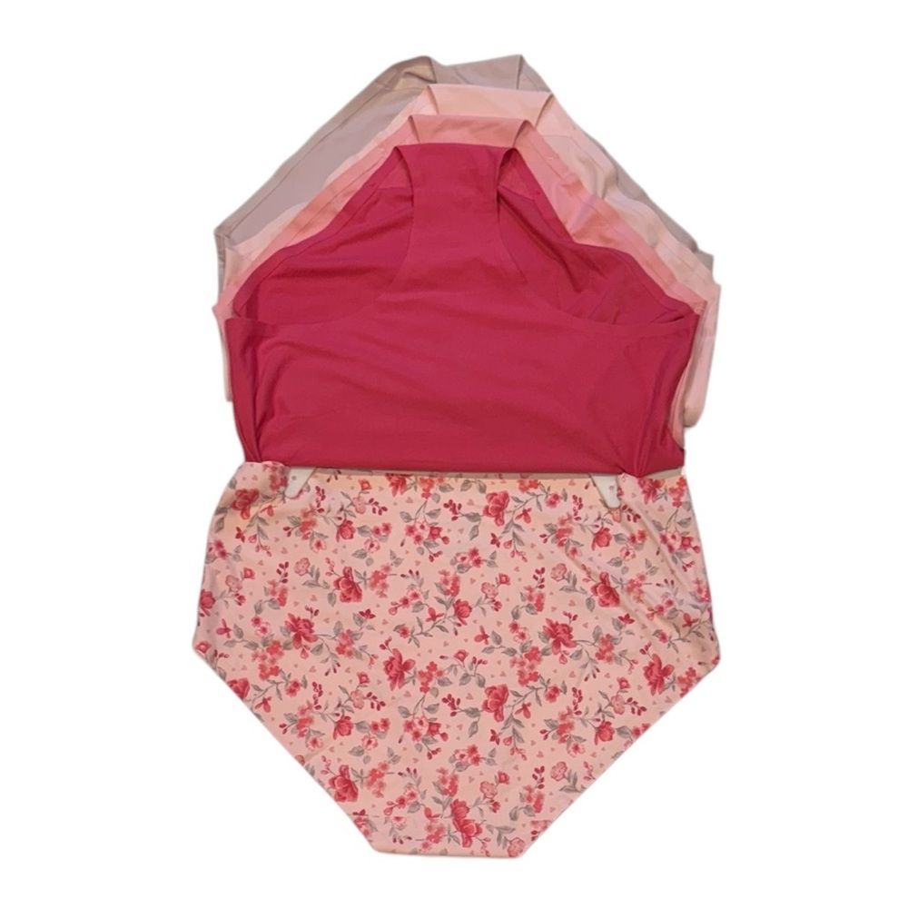 LAURA ASHLEY 5 Pack Super Soft No Show Panties Floral Pink NWT Large - Picture 10 of 13